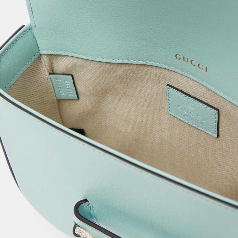 Gucci Light Blue Leather Shoulder Bag